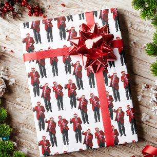 Papier Cadeau Trump Santa Hat Danse Noël   Trump danse