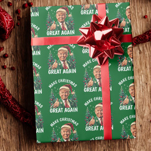 Papier Cadeau Trump Santa Hat Rendre Noël super