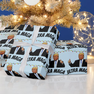 PAPIER CADEAU TRUMP ULTRA MAGA JOURNAL DE NOËL
