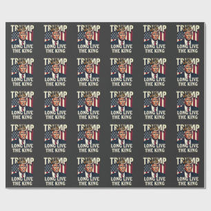 Papier Cadeau Trump Vive le roi Pro Trump Patriote