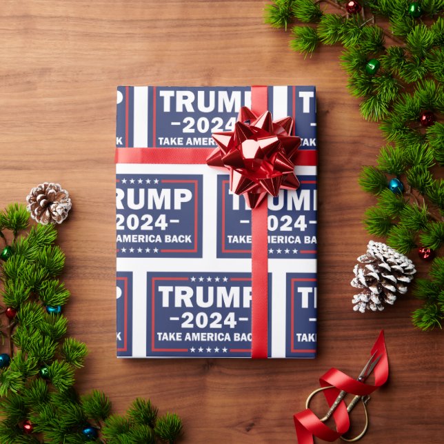 Papier Cadeau Trump Wrapper Paper Reprenez l'Amérique (Cadeau de vacances)