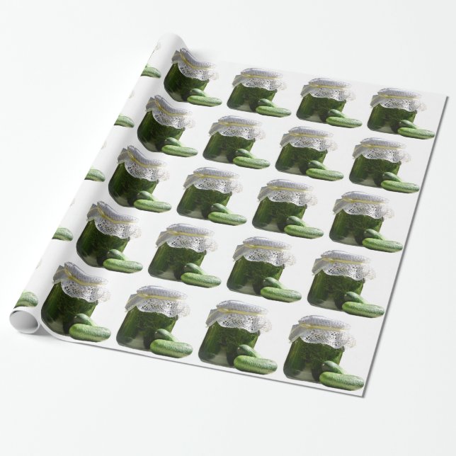 Papier Cadeau Tu as l'air cool comme un concombre. (Déroulé)