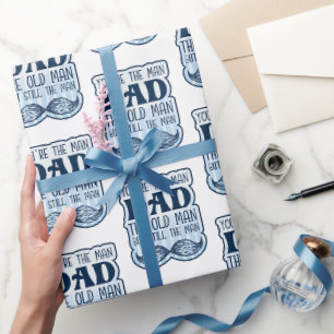Papier Cadeau Tu es l'homme papa le vieil homme mais toujours l'