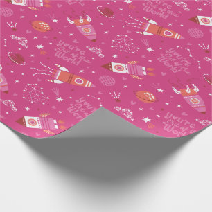 Papier Cadeau Tu n'es plus dans les fusées de Valentine