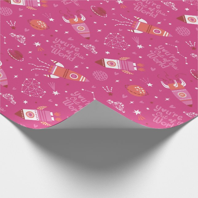 Papier Cadeau Tu n'es plus dans les fusées de Valentine (Coin)