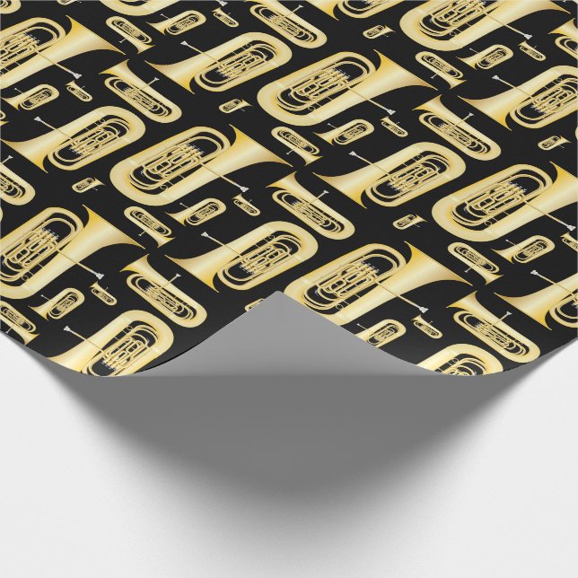 Papier Cadeau Tuba Musician Band Enseignant Papier d'enveloppeme (Coin)