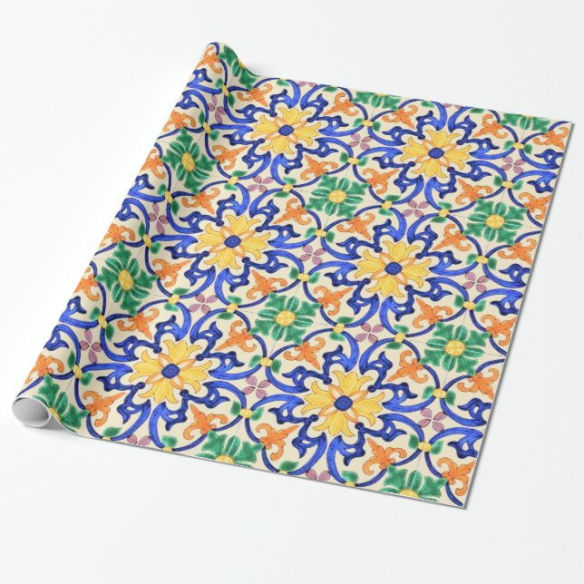Papier Cadeau Tuile de Talavera (Déroulé)