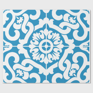 Papier Cadeau Tuiles bleues portugaises 1