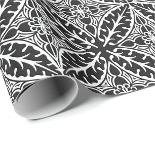 Papier Cadeau Tuiles marocaines - noires et blanches