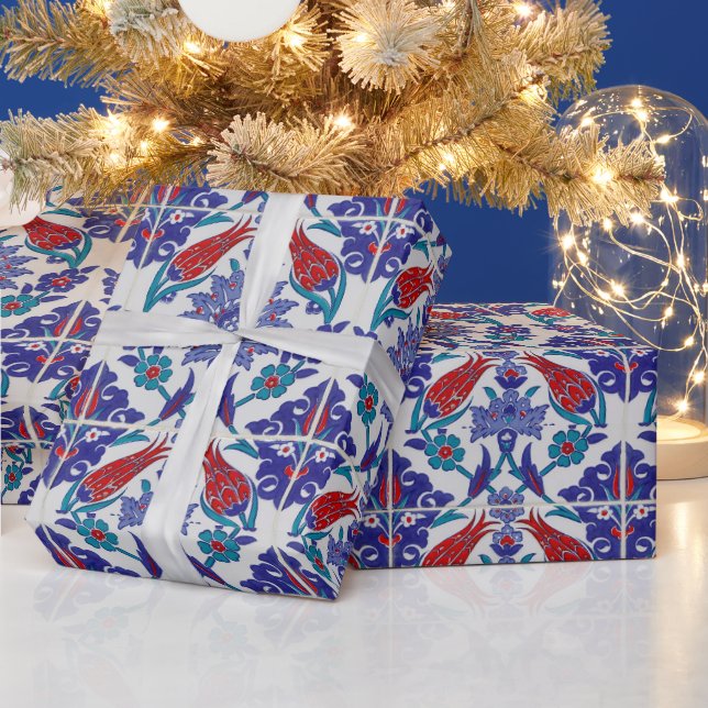 Papier Cadeau Tulipe élégante et fleurs florales Roses Photograp (Vacances)