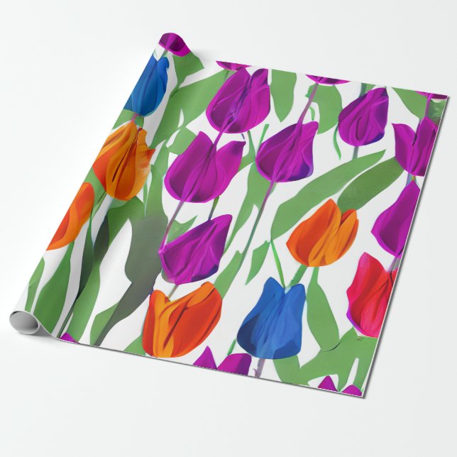 Papier Cadeau Tulipe en gras (Déroulé)