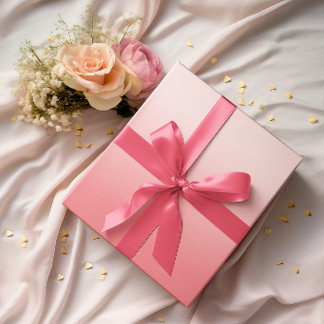 Papier Cadeau Tulipe Rose Dégradé Minimaliste Moderne