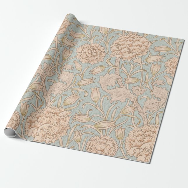 Papier Cadeau Tulipe sauvage de William Morris, design floral (Déroulé)