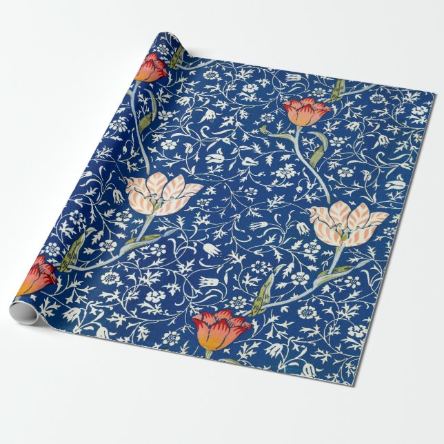 Papier Cadeau Tulipe, William Morris (Déroulé)