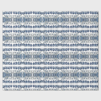 Papier Cadeau Tulipes en bleu de Delft 