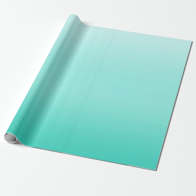 Papier Cadeau turquoise lumière fraîche niveaux gradués (Déroulé)