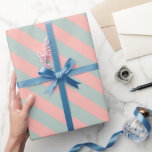 Papier Cadeau Turquoise Pêche Pastel Couleur Tons Grandes Bandes<br><div class="desc">Elégant Modèle Moderne Gratuit Personnalisé Cool Pastel Pêche Et Couleurs Turquoises Tons Grandes Artisanat & Fournitures De Fête Fournitures D'Enveloppement Cadeau / Matte Papier Enveloppement Cadeau.</div>