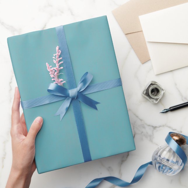 Papier Cadeau Turquoise Texturé (Cadeaux)