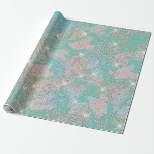 Papier Cadeau Turquoise Toutes les Occasions Parties scintillant