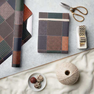 Papier Cadeau Tweed à carreaux Héritage