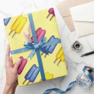 Papier Cadeau Twin Pops Popsicles Ice Lolly Lollies été