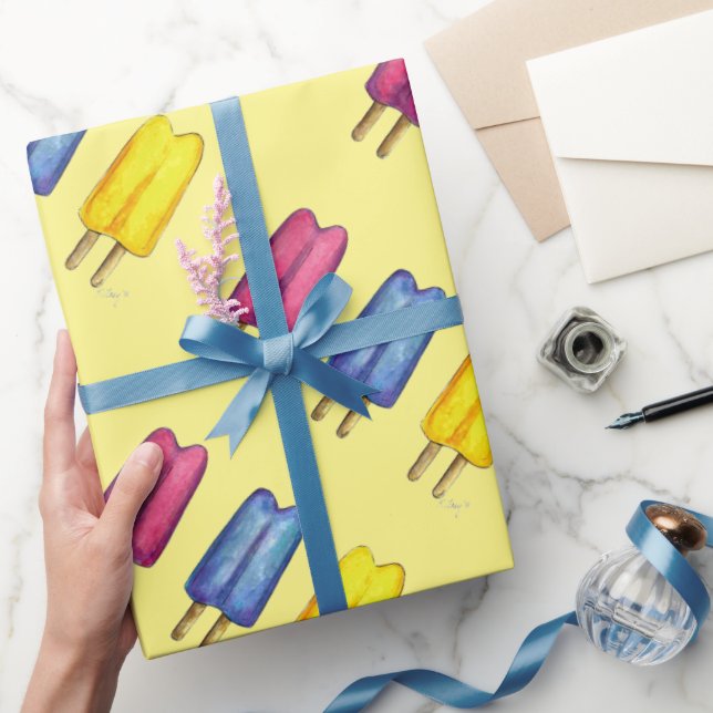 Papier Cadeau Twin Pops Popsicles Ice Lolly Lollies été (Cadeaux)