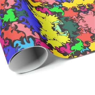 Papier Cadeau Twirl coloré Abstrait / demi-brique /