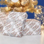 Papier Cadeau Typographe de Merry Christmas<br><div class="desc">Joyeux papier d'enveloppement de la typographie de Noël Assurez-vous que chaque cadeau que vous donnez a une couche d'amour en créant du papier d'emballage personnalisé. Avec un choix de 4 types de papier et 5 tailles différentes, notre papier cadeau conviendra à tous vos besoins - nous savons que la présentation...</div>
