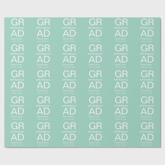 Papier Cadeau Typographie de diplôme moderne simple minimale c (Plat)