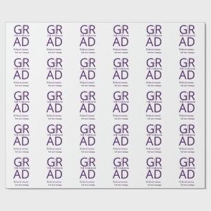 Papier Cadeau Typographie de diplôme moderne simple minimale c