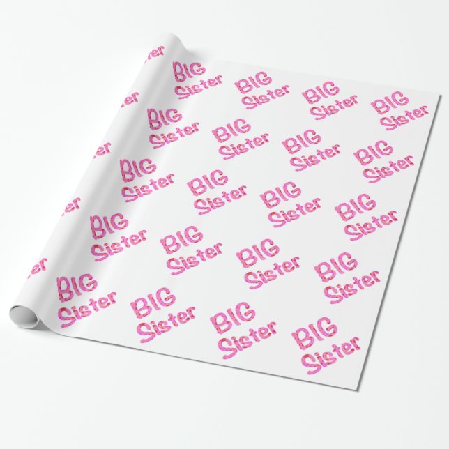 Papier Cadeau Typographie de grande soeur (Déroulé)