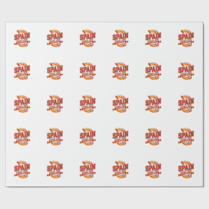 Papier Cadeau Typographie de pays gras Football Espagne 2026 F