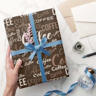 Papier Cadeau Typographie du café