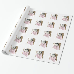 Papier Cadeau Tzu de Shih dans la voiture d'enfant