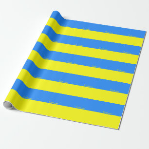 Papier Cadeau Ukraine Drapeau bleu jaune Thunder_Cove