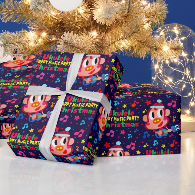 Papier Cadeau Ukulele Ukkiy (Vacances)