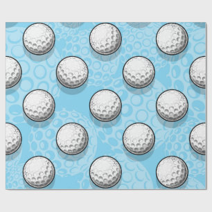 Papier Cadeau Ultimate Golf Party Bleu