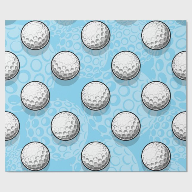 Papier Cadeau Ultimate Golf Party Bleu (Plat)