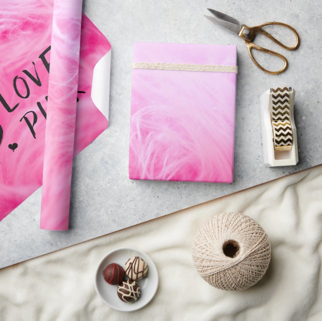 Papier Cadeau Ultime fourrure Faux Rose Chaud (Artisanat)