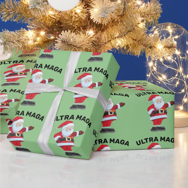 Papier Cadeau ULTRA MAGA TRUMP CHRISTMAS PÈRE NOËL Wrapper Paper (Vacances)