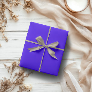 Papier Cadeau Ultramarine électrique couleur solide Classic El