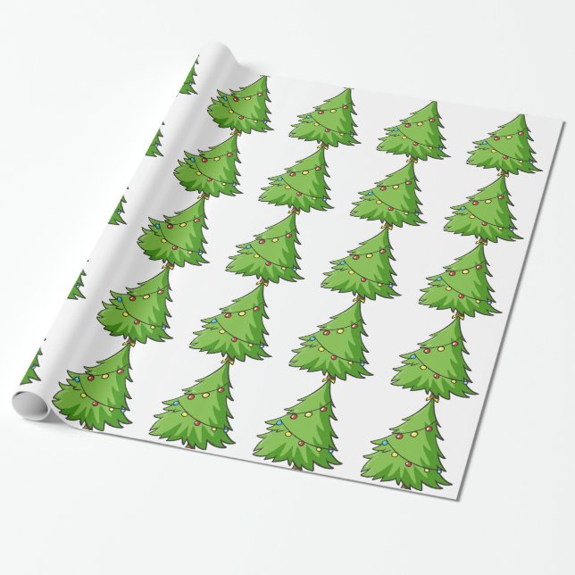 Papier Cadeau un arbre de Noël (Déroulé)