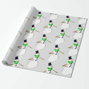 Papier Cadeau un bonhomme de neige