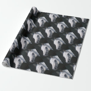 Papier Cadeau Un cheval blanc