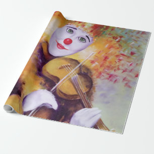 Papier Cadeau Un clown doux jouant du violon