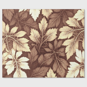 Papier Cadeau Un design motif vintage marron classique et tendan