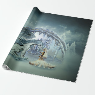Papier Cadeau Un dragon de glace génial