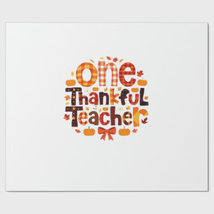 Papier Cadeau Un enseignant reconnaissant Citrouille de Thanksgi