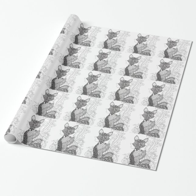 Papier Cadeau Un Fox rusé (Déroulé)