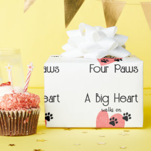 Papier Cadeau Un Grand Coeur marche sur quatre pattes - Cute Pet